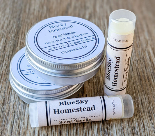 100% Grass-Fed Tallow Lip Balms